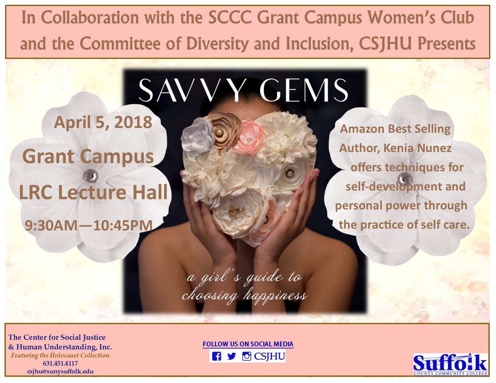 Savvy Gems - April 5, 2018 - Event Flyer